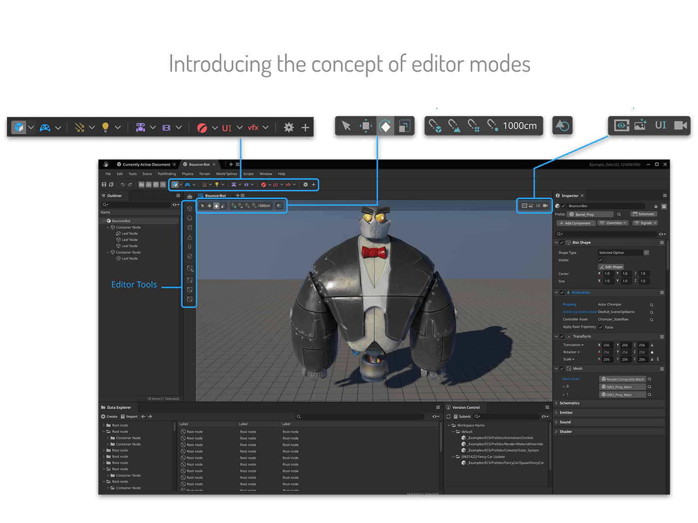 Supporting visual for the Concept design phase of the World Editor project