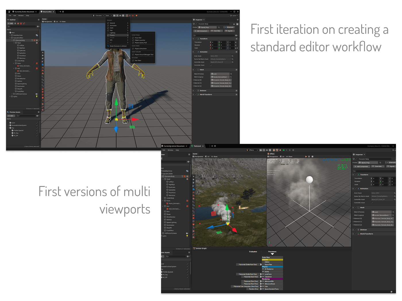 Supporting visual for the Development phase of the World Editor project